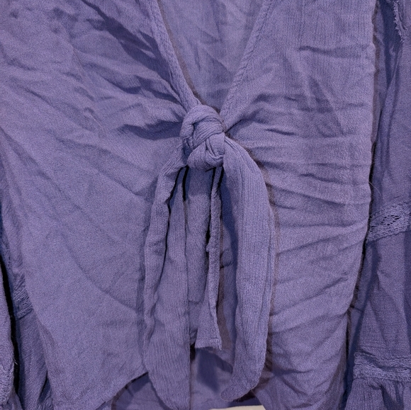Free people boho Purple blouse size Small - Picture 3 of 9